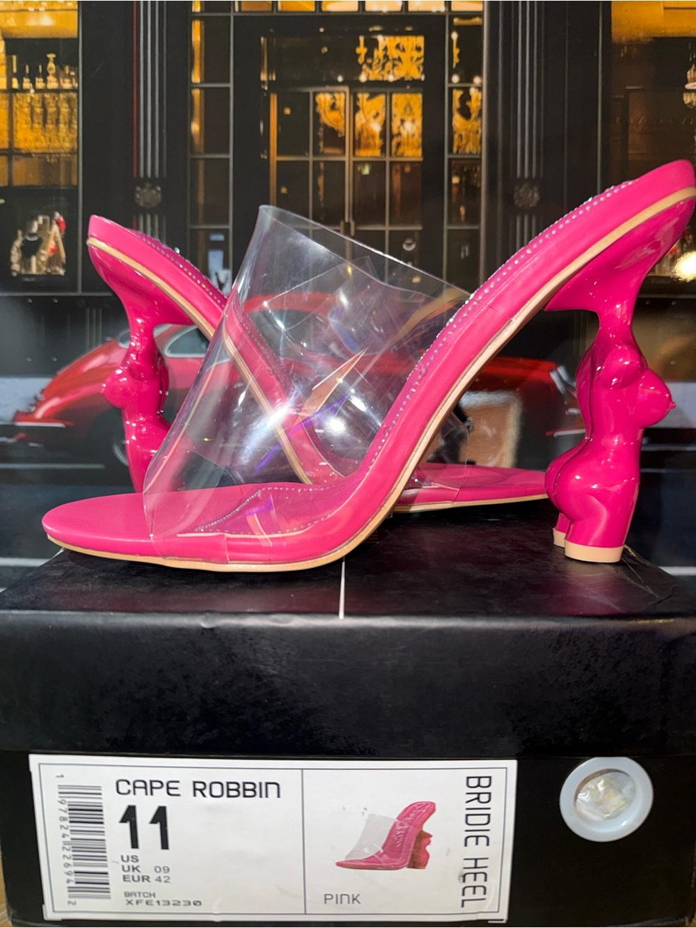 Cape Robbin Bridie Pink Sculptural Body Heel Mule Size 11 New - Picture 3 of 8